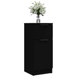 vidaXL Buffet noir 30x30x70 cm bois d'ingénierie