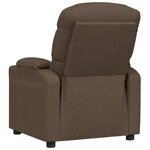 vidaXL Fauteuil inclinable électrique Marron Tissu