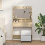 vidaXL Coiffeuse Chêne sonoma 79 x 41 x 135 cm Bois d'ingénierie
