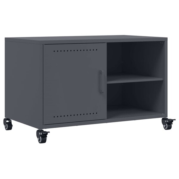 vidaXL Meuble TV anthracite 68x39x43 5 cm acier