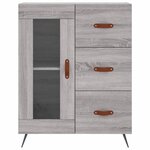 vidaXL Buffet haut Sonoma gris 69 5x34x180 cm Bois d'ingénierie