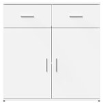 vidaXL Buffets 2 Pièces blanc 79x38x80 cm bois d’ingénierie