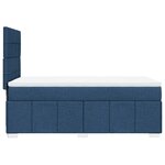 vidaXL Sommier à lattes de lit avec matelas Bleu 90x200 cm Tissu