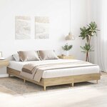 vidaXL Cadre de lit sans matelas chêne sonoma 150x200 cm