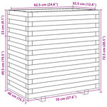 vidaXL Jardinière blanc 70x40x72 5 cm bois de pin massif