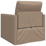 vidaXL Canapé-lit au sol 2-en-1 Cappuccino 74x77x81 cm Faux cuir