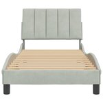 vidaXL Cadre de lit sans matelas gris clair 90x190 cm velours