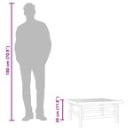 vidaXL Table de jardin 65x55x30 cm bambou
