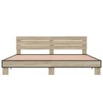 vidaXL Cadre de lit sans matelas chêne sonoma 200x200 cm