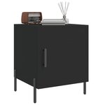 vidaXL Table de chevet noir 40x40x50 cm bois d’ingénierie