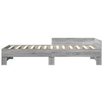 vidaXL Cadre de lit sans matelas sonoma gris 90x200 cm