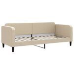 vidaXL Lit de jour avec lit gigogne crème 80x200 cm tissu