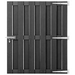 vidaXL Portillon WPC 100x112 cm Gris