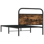 vidaXL Cadre de lit sans matelas 107x203 cm chêne fumé bois ingénierie