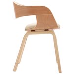 vidaXL Chaises à manger lot de 2 bois courbé et similicuir