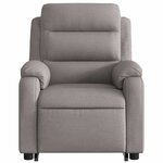 vidaXL Fauteuil inclinable taupe tissu