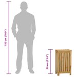 vidaXL Bac à linge 35x25x60 cm bois de teck massif