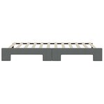 vidaXL Lit de jour avec gigogne sans matelas gris foncé 80x200 cm