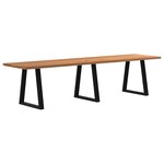 vidaXL Table à manger marron clair 320x80x74 cm rectangulaire