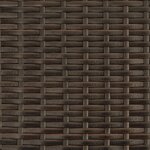 vidaXL Canapé de jardin 2 places avec tabourets marron résine tressée