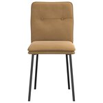 vidaXL Chaises à manger lot de 2 Marron Velours