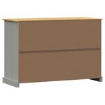 vidaXL Buffet avec tiroirs VIGO 113x40x75 cm gris bois massif de pin