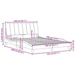 vidaXL Cadre de lit sans matelas Hanko taupe 140x190 cm tissu