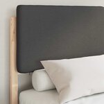 vidaXL Cadre de lit avec tête de lit rembourrée Gris foncé