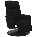 vidaXL Fauteuil inclinable avec repose-pied noir velours