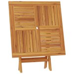 vidaXL Table pliable de jardin 85x85x76 cm Bois de teck solide