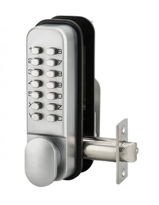 THIRARD - Verrou à combinaison mécanique encastrable  8 chiffres ou lettres  chromé mat - THIRARD