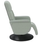 vidaXL Fauteuil inclinable avec repose-pied gris clair velours