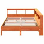 vidaXL Lit bibliothèque sans matelas cire marron 135x190 cm pin massif