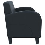 vidaXL Canapé à 2 places Cuir synthétique Noir