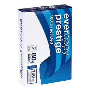Ramette 500 Feuilles Papier Evercopy Prestige 100  Recyclé A4 80g Blanc 160CIE CLAIRALFA