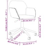 vidaXL Chaise pivotante de bureau Crème Tissu