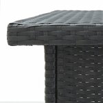 vidaXL Ensemble de bar de jardin 5 Pièces avec coussins noir poly rotin