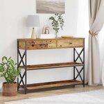 vidaXL Table Console avec tiroir Bois ancien 100 x 28 x 75 cm