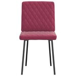 vidaXL Chaises à manger lot de 2 Rouge bordeaux Velours