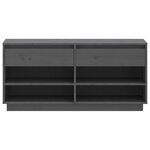 vidaXL Armoire à chaussures Gris 110x34x52 cm Bois de pin massif