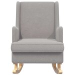 vidaXL Chaise à bascule Gris clair 62 x 80 x 85 cm Bouclé