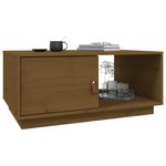 vidaXL Table basse Marron miel 80x50x35 5 cm Bois massif de pin