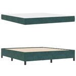 vidaXL Cadre de lit Vert foncé et blanc 180 x 200 cm Velours