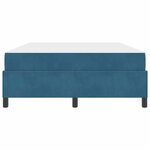 vidaXL Cadre de lit Bleu foncé et blanc 140 x 190 cm Velours