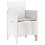 vidaXL Chaise de jardin 4 Pièces Blanc 53 x 49 x 85 cm PP