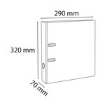 Classeur à levier PVC A4 dos de 70mm. - Violine x 10 EXACOMPTA