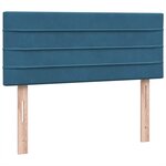 vidaXL Sommier à lattes de lit et matelas bleu foncé 120x210cm velours