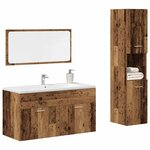 vidaXL Ensemble de meubles salle de bain 3 Pièces bois d'ingénierie