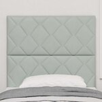 vidaXL Tête de Lit LED Géométrique Gris clair 100 cm Velours