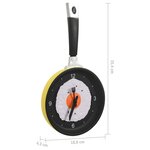 325164 vidaXL Wall Clock with Fried Egg Pan Design 18 8 cm